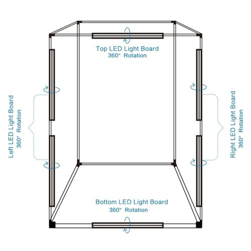 PULUZ UK STOCK 25/30/40/50/60/80/200cm Photo Studio Light Box Folding Dimmable - Picture 55 of 57