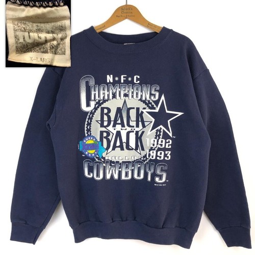 [JKK19]Sweatshirt USA Football NFC 90s USA Characters Navy XL Single Stitch Used