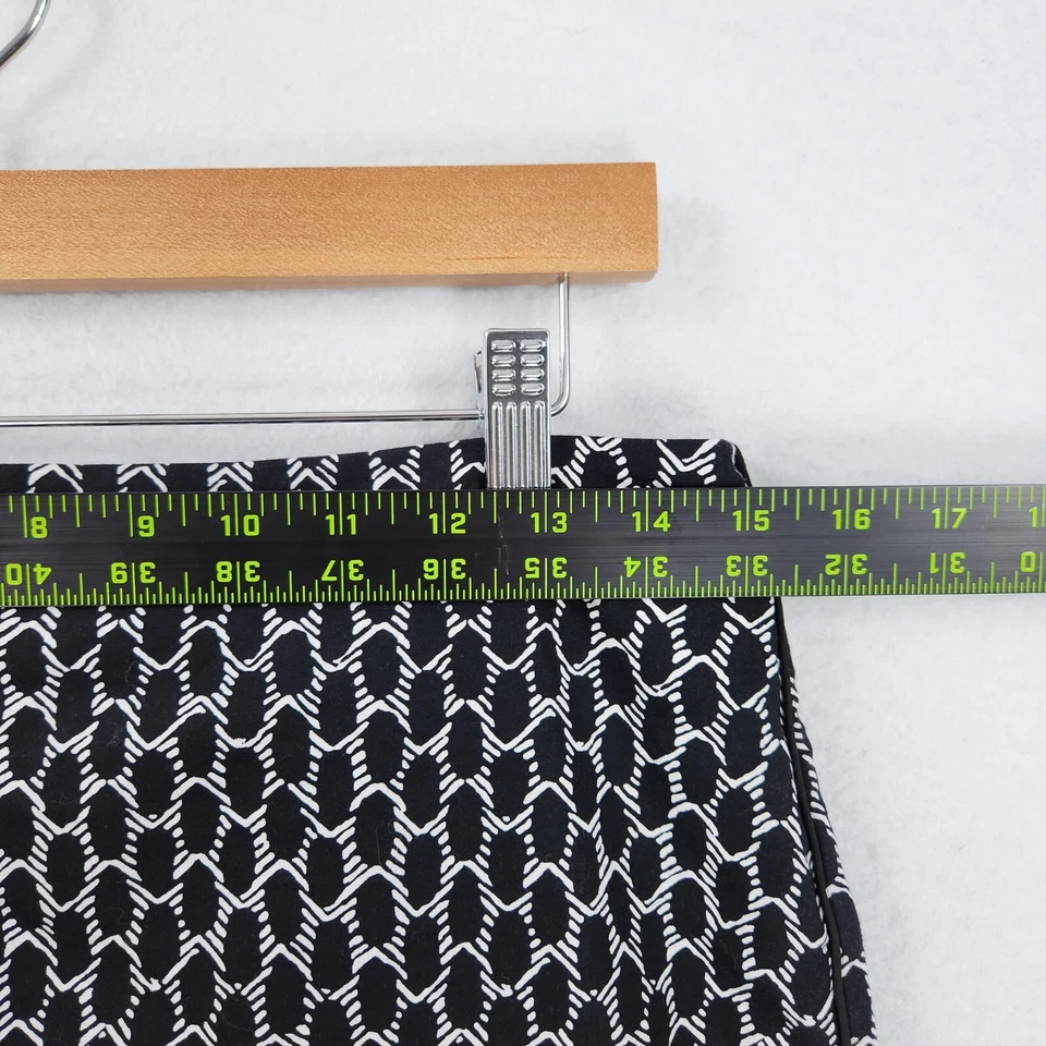 Falda Adrianna Papell para mujer 6 negra blanca lápiz hasta la rodilla negocios informal Foto 3 de 4