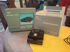 Vintage Vector Micro Eye Radar Detector 876 w Box manual Bel Tronics Car 1980s