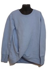 All In Motion Girls Twist-Front Thumbhole Crewneck Fleece Sweatshirt M 7/8- 066