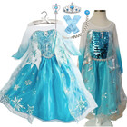 Kinder Mädchen Prinzessin Elsa Kleid Cosplay Party Karneval Kostüm Geschenk