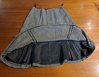 Vintage sz 12 Chaps Wool Black White Blue Lined side zip Skirt  — photo 9