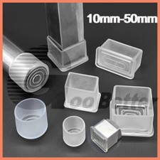 10mm - 50mm Rubber Chair Table Feet Furniture Tube Leg End Cover Caps Cap Clear