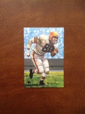 Len Ford Browns unsigned Goal Line Art Card in Toploader