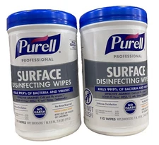 Purell Surface Disinfecting Wipes Pack Of 2 Exp: 04/2026