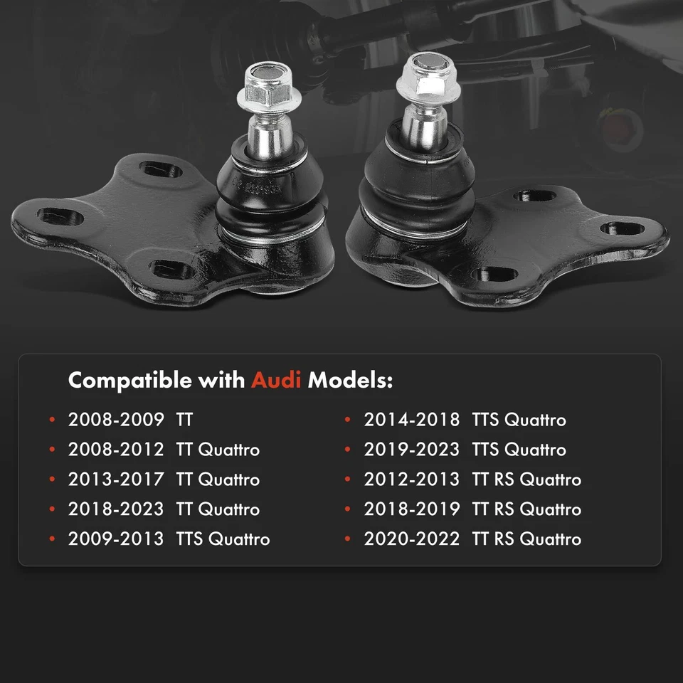 2x Front Lower Ball Joint for Audi TT 2008-2009 TT Quattro 2008-2023 TTS Quattro - Image 2 of 4
