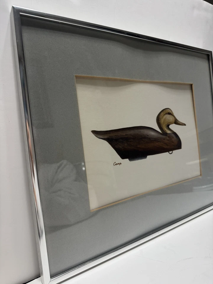 Приманка для водоплавающих птиц George Camp с надписью яйцо темпера принт в рамке 17 x 14 дюймов - Изображение 3 из 4