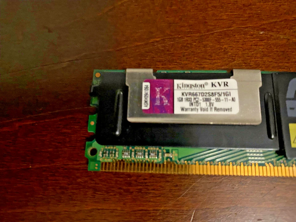 Kingston ValueRAM 3 GB (3 x 1 GB) 1RX8 PC2-5300F CL5 FBDIMM (KVR667D2S8F5/1GI) - Image 3 of 4