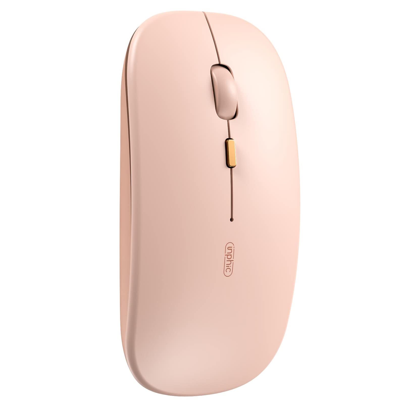 Rechargeable Bluetooth 5.1 & 3.0 Wireless Mouse with Silent Click and 3-Level DPI