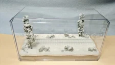 HO SCALE  9"  SINGLE TRACK  DISPLAY CASE - WINTER SCENE- FOR ANY HO TRAIN
