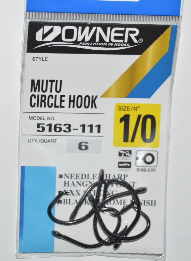 owner mutu circle hooks 1/0 ring eye 5163-111 xxx strong owner mutu circle hooks 1/0 ring eye 5163-111 xxx strong