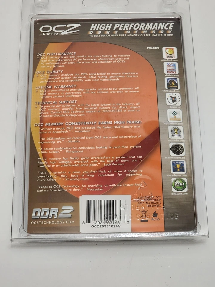 NEW OCZ OCZ25331024V 1GB PC2-4200 4-4-4 Memory RAM..DBIN - Image 2 of 2