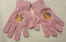 Vintage Original Disney Princesses 3 Little Girls Gloves Pink