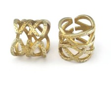 Ring Hammered Ring Adjustable Raw brass 18mm 7.5US inner size 2650