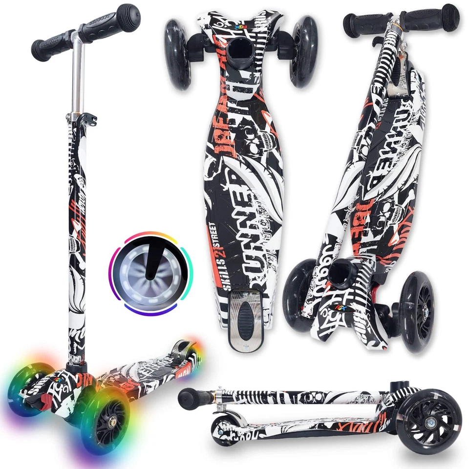 RGX Monopattino per Bambini 3-12 anni Fino a 60 Kg, Monopattino a Tre Ruote Led - Immagine 4 di 4