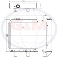 Radiator for WACKER NEUSON Trench Roller/Compactor 15434811 12016