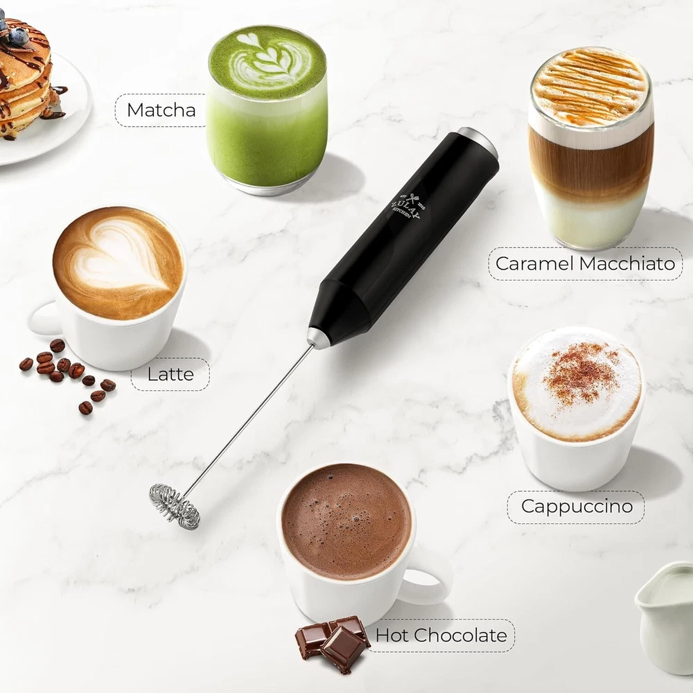 Milk Frother Handheld for Coffee Electric Hand Blender, Mini Drink Mixer Whisker