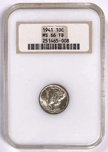1941 Mercury Dime : NGC MS66FB