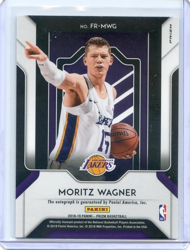 2018-19 Panini Prizm MORITZ WAGNER RC Rookie SILVER DISCO PRIZM AUTO #FR-MWG - Image 2 of 2