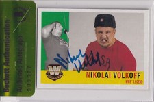 Nikolai Volkoff Signed 2005 Topps Heritage WWE Card #84 BAS COA Legend Autograph