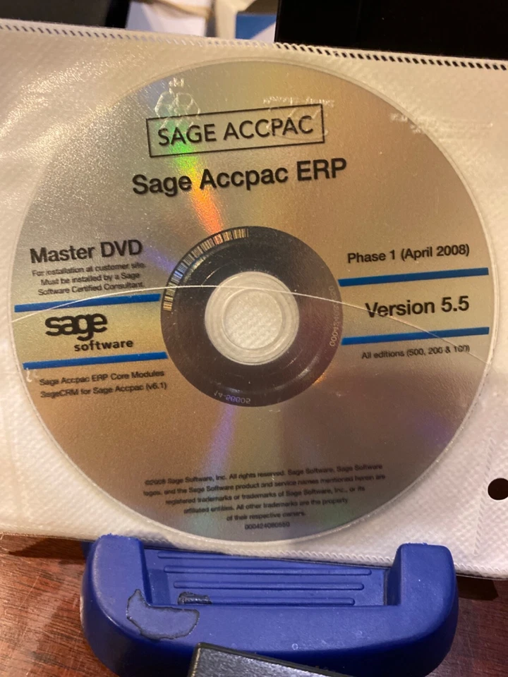 Brand New SAGE ACCPAC Extended Enterprise Suite v 5.5 Master 2DVDs. Never Used. - Image 2 of 2