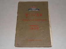 Owners Manual Handbook Notice d'entretien Rover 75 Models 1952, 01/1952