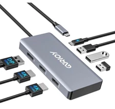 USB C to Dual HDMI Adapter, Multi Display Docking Station Dual Monitor w/ 2 HDMI