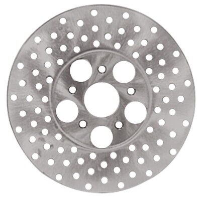 Polished Ultima Drilled Style Rear Rotor for 1984-1999 Harley/Custom Models