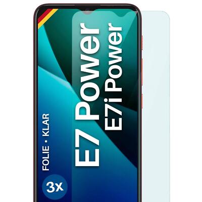 3x Schutzfolie für Moto E7 Power/E7i Power Displayschutz Klar flexibel kein Glas
