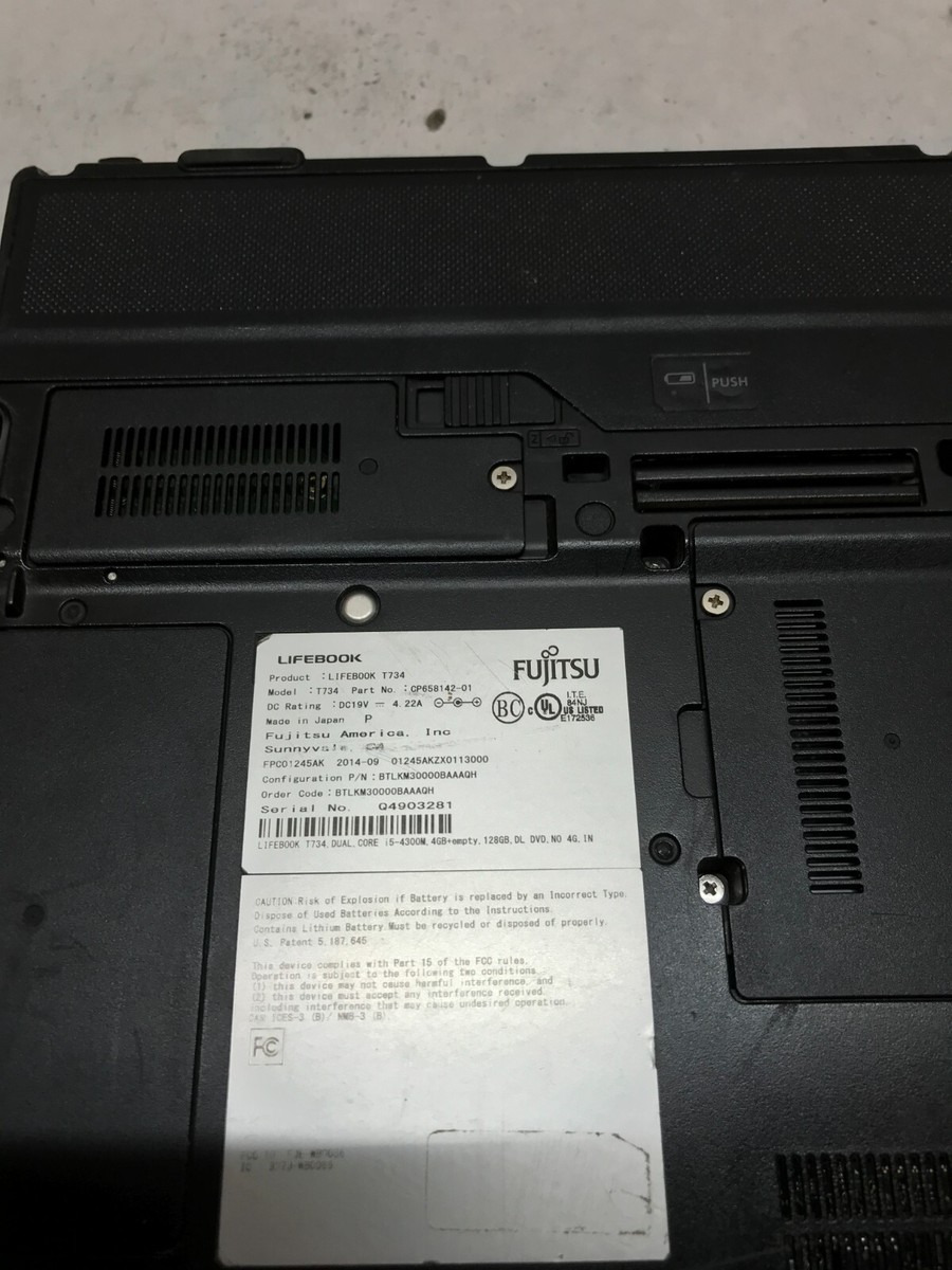 Fujitsu LifeBook T734 12.5