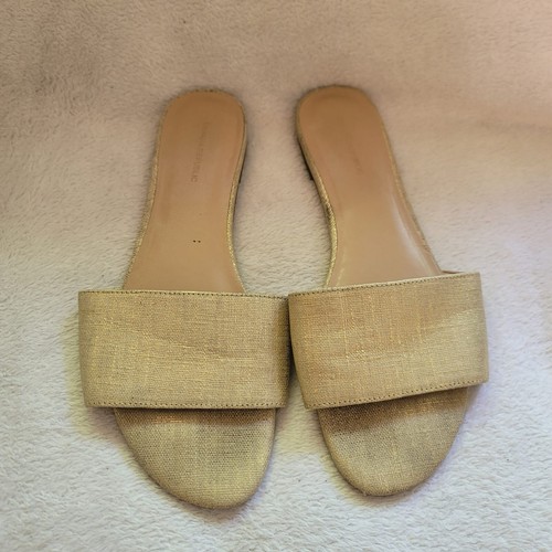 Banana Republic Women's 9 Slides Sandals Flats Gold