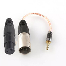 3.5mm Balanced to 4Pin XLR Female Male Plug OCC Audio Headphone AUX Adapter Cord