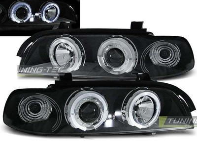 Faros delanteros for BMW E39 95-00 Angel Eyes Black Envío gratis LPBM16WL XINO A