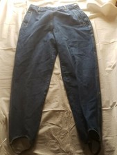 Vtg denim lizwear Stirrup Pants High 80s Stretch Waist Women's Ski Rise 10