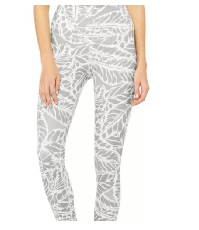 Alo Yoga High Waist Airbrush Capri Womens Size Small Gray Crop