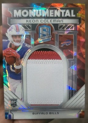 Keon Coleman 2024 Spectra Rookie 3 color Patch /40! | eBay