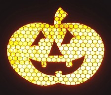 PUMPKIN JACK-O-LANTERN Highly Reflective Sticker 3" Halloween