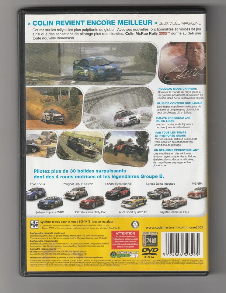 COLIN MCRAE RALLY 2005 - CODEMASTERS 2004 - JEU PC OCCASION - Photo 2/2