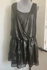 NWT Drop Waist Dress Size 4 Shimmery Sparkle Black Banana Republic Cocktail Dres