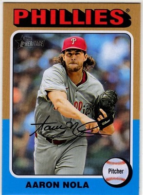 2024 Topps Heritage Baseball Aaron Michael Nola No. 596 Philadelphia Phillies