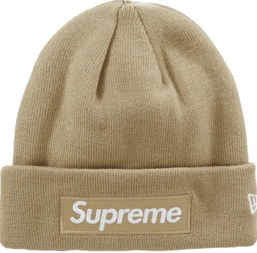 Bonnet Supreme New Era Box Logo (FW23) sable foncé