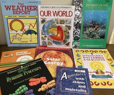 Homeschool Science Books Lot 8 Experiments Teacher Guides Grades 4-6
