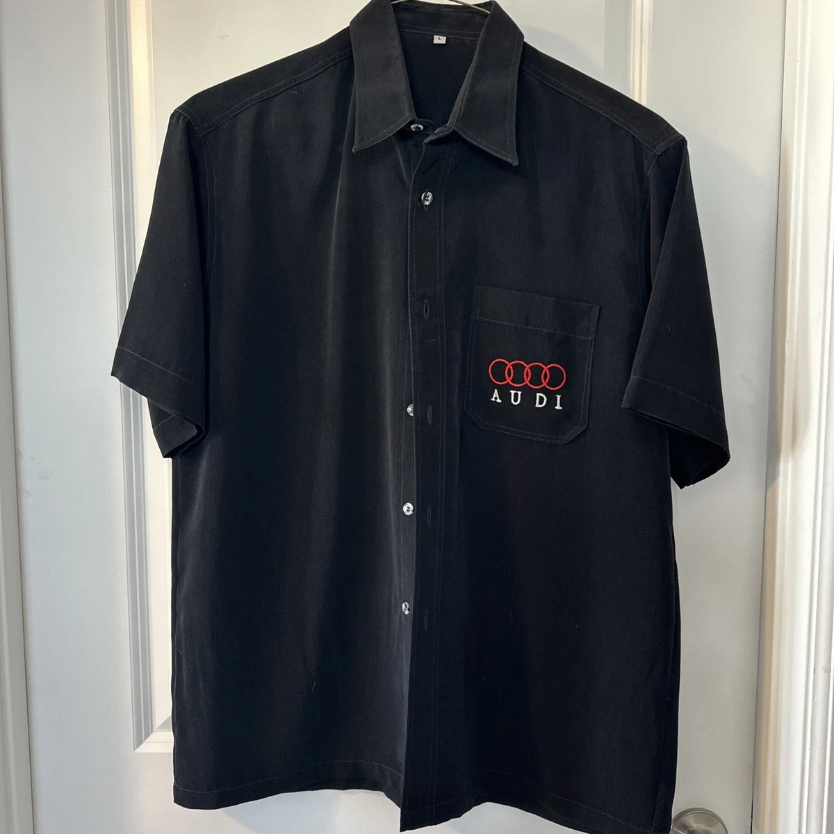 audi dress shirt Audi Men's Short Sleeve Executive Oxford Dress Shirt