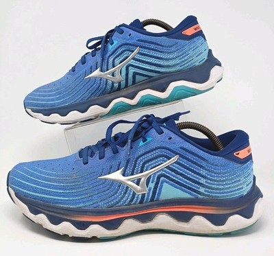 Mizuno Wave Horizon 6 Shoes Womens 11.5 Dazzling Blue Silver Daily Road Jogging