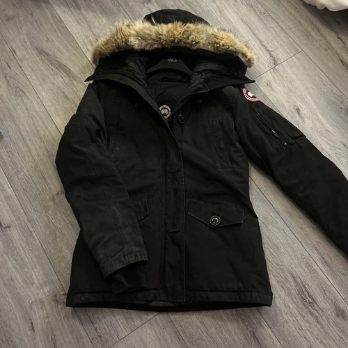 CANADA GOOSE CAPPOTTO DONNA ORIGINALE CANADA OCA MONTEBELLO PARKA BLU TAGLIA M