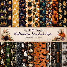 Halloween Scrapbook Paper Pack 6X6 Gothic Witchy Dark Academia 48 Sheets