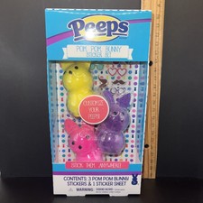 Peeps Pom Pom Bunny Sticker Set Easter Just B...