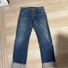Sugar Cane W32 Selvedge Straight Denim Jeans Blue Indigo Made In Japan USED