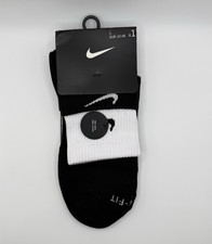 Nike Dri-FIT Crew Socks - 1 Pair - Black  White - Men  s Size L EUR 42-46 